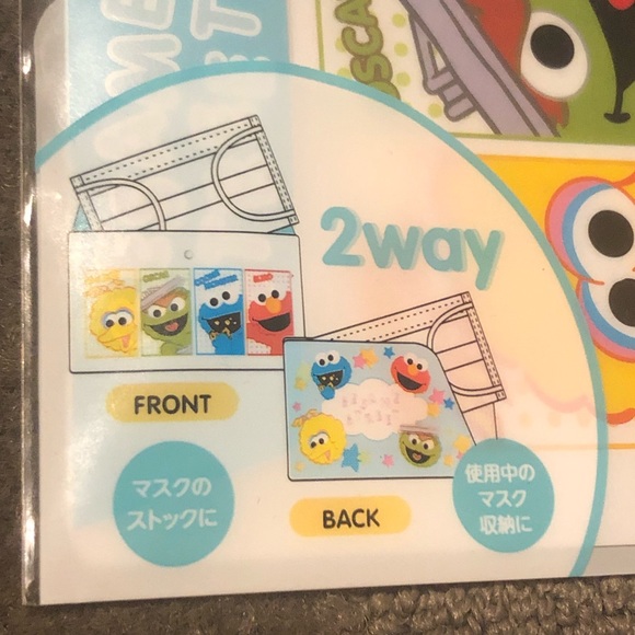 Sesame Street Mask Case / Holder Officially Licensed Japan Exclusive Plastic - Picture 5 of 8